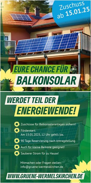 Grafik Haus mit Balkonsolaranlage