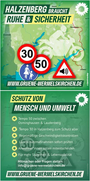 Grafik Landkarte mit Verkehrsschildern