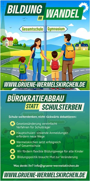 Grafik Familie mit Wegweiser